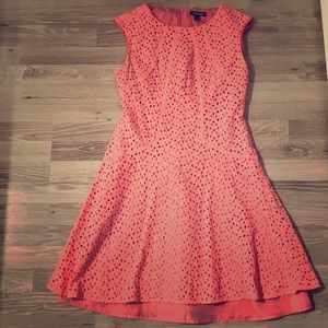 Coral eyelet Roz & Ali dress